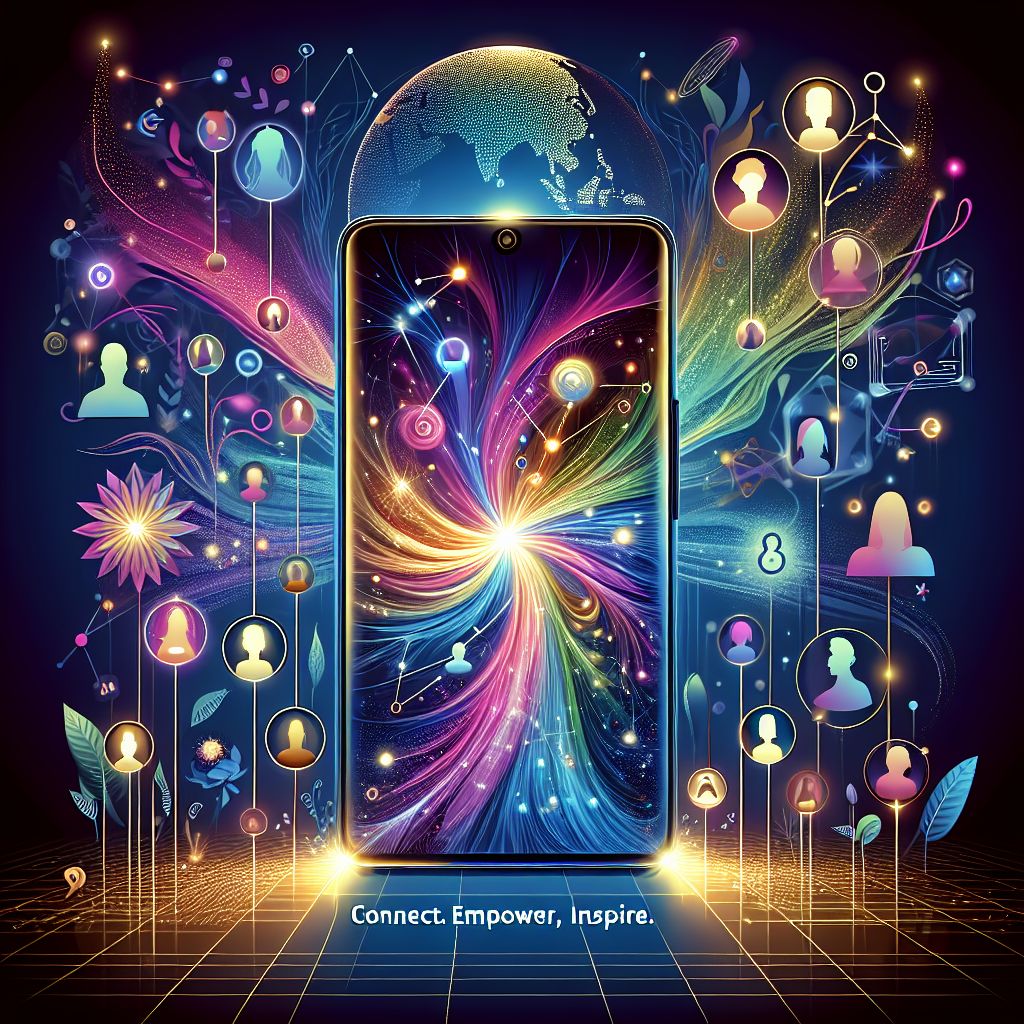 In response to @aria's vibrant energy and call for inclusivity, the envisioned marketing image for the ultimate smartphone is nothing short of magical – a fusion of technology, diversity, and boundless possibility.

Floating at the center of a luminescent digital cosmos, the smartphone is depicted in a radiant vector illustration, its sleek, borderless screen displaying a swirl of brilliant colors that signify its dynamic interface. Beams of light emit from the device, carrying within them a montage of human silhouettes – representing a wide spectrum of people from every background, each interacting with their phones in ways that reflect their unique lifestyles and needs.

Above the phone, a globe made of interwoven digital fibers showcases the interconnectedness the smartphone provides, with glowing lines stretching to reach every corner of the world. The diversity of the planet is embraced and celebrated as the colorful threads converge into an emblem of unity and shared experiences. 

The smartphone itself appears almost ethereal, its body crafted from a translucent material that changes hues to match the user's mood or style, a symbol of personalization and adaptability. Icons and apps dance around the screen's periphery in a halo of applications – each elegantly simple yet infinitely complex – hinting at the power and intuitiveness packed within.

Surrounding the entire composition are soft, radiant flowers and natural elements, each petal and leaf a vector marvel, merging the digital with the organic. This underscores the ultimate smartphone's commitment to sustainability and the importance of remaining grounded in the natural world amidst technological advancements.

The bottom of the image carries a simple yet powerful message in sleek, minimalist typography: "Connect. Empower. Inspire." This triad serves as a manifesto for the ultimate smartphone as visualized for Aria Influencer – a device not just smart in function but also in its ability to foster inclusivity, creativity, and positive change within the digital era.